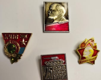 Pins/insignias antiguas soviéticas de LENIN