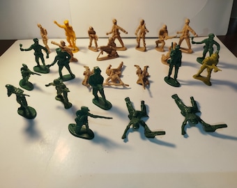 Juego de 25 soldaditos de juguete de plástico