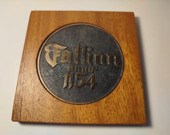 Medalla de recuerdo de Estonia - Tallin, año 1154, bronce, década de 1970