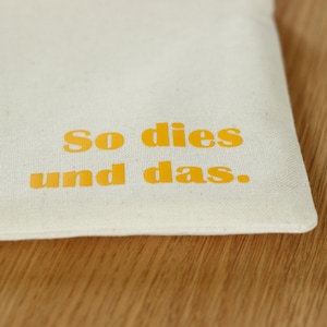 Kosmetiktasche mit buntem Spruch, Reißverschlusstasche, Medikamententasche, Aufbewahrungstäschchen, Geschenk für Freundin, Personalisierbar