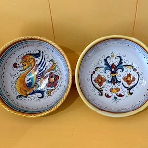 Vintage Grazia Deruta Schalen - Handbemalte Majolika, Italien