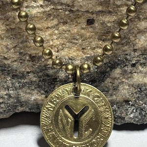 1950s NYC Real 72-Year-Old NYC 1953 New York City Subway transit token pendant Manhattan. Great Gift!          Wear History! Christmas Gift!