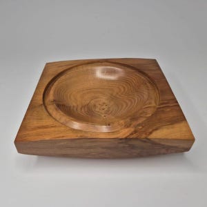 Vintage Oak Wood Catchall Bowl / Vintage Wooden Bowl / MCM decor / Wooden Trinket Bowl / Trinket Dish / Jewellery bowl / Fruit bowl / Rustic