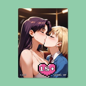 Carte sexy Waifu, n°119 qui monte, cartes d'anime, 18+, holographique, art pour adulte, fait main, 18+, âge mûr