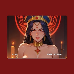 Carta Sexy Anime, #118 Dark Ritual, Cartas Waifu, TCG, Holográfico