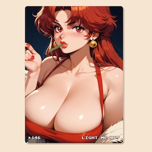 Carta Sexy Anime, #146 Ilumine-me!, Carta Surpresa, Cartas Waifu, TCG, Holográfica