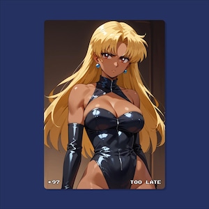 Sexy Anime Card, #97 Too late, Waifu Cards, TCG, Holographic