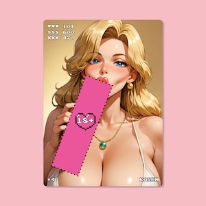 Sexy Anime Karte, #4 Karen, Waifu Karten, Tcg, holographisch
