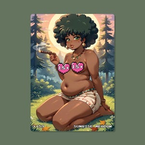 Sexy Anime Karte, #159 Sunrise Meadow, Waifu Karten, Tcg, holographisch