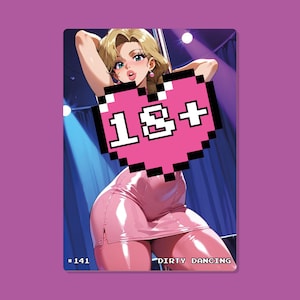 Karta Sexy Waifu, #141 Dirty Dancing, Karty Anime, TCG, Holograficzne, 18+, Dojrzałe