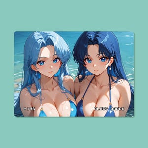 Carta Sexy Anime, #198 Blues Babes, Cartas Waifu, TCG, Holográfica