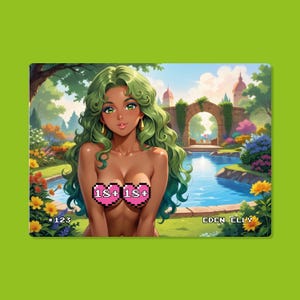 Sexy Waifu Card, #123 Eden Elly, Anime Cards, 18+, Olografico, Arte per adulti, fatto a mano, 18+, Maturo
