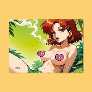 Sexy Anime Karte, #60 Ganz Natürlich, Waifu Karten, Erwachsene Kunst, handgemacht, Holographisch, 18+, Reifen