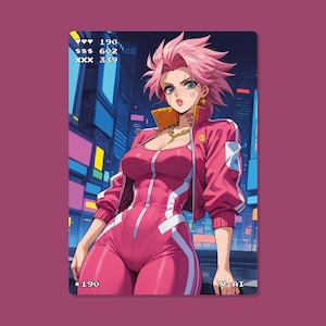 Carta Sexy Anime, #190 V-AI, Cartas Waifu, TCG, Holográfica