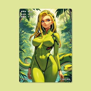 Carta Sexy Anime, #176 Yikiza, Cartas Waifu, TCG, Holográfica