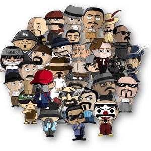 Chicano Lil Cholos Vinyl Stickers: 30-Piece Culture Gift