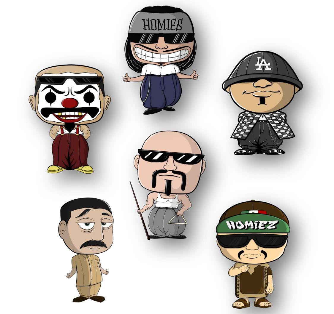 Chicano Lil Cholos Vinyl Stickers: 30-piece Culture Gift - Etsy