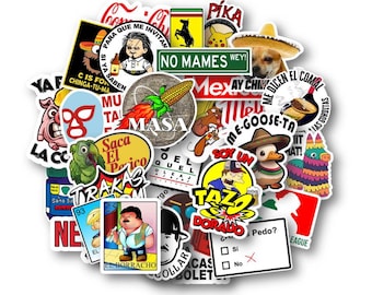 Funny Mexican Humor Vinyl Stickers - 30 Pack