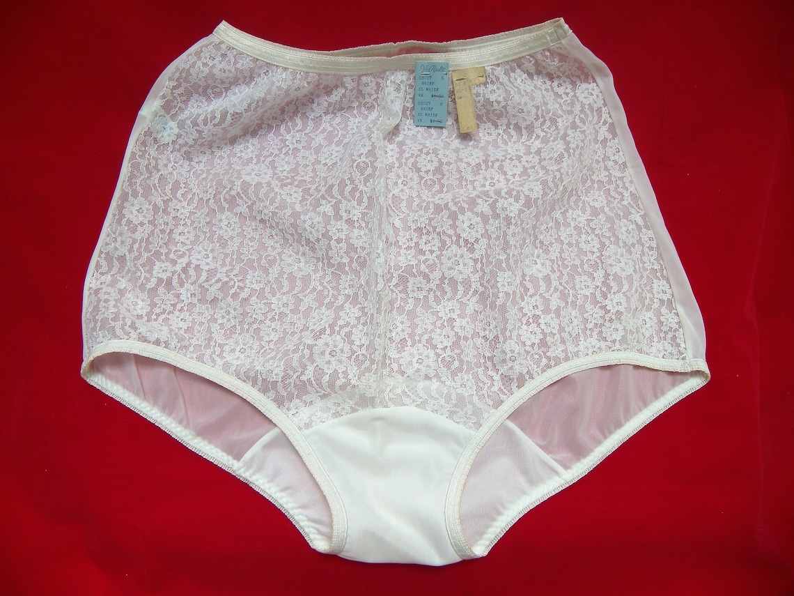 Gorgeous vintage NOS Van Raalte white nylon pantie lace | Etsy