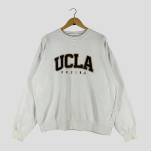 ヴィンテージ カリフォルニア大学 ホワイト スウェットシャツ UCLA プリント ロゴ クルーネック カリフォルニア UCLA ブルーインズ ジャンパー カリフォルニア セーター サイズ XXL
