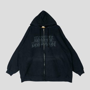 Vintage Distressed Y2K Harley Davidson 3XL Sweater: Thoroughbred Motorcycles