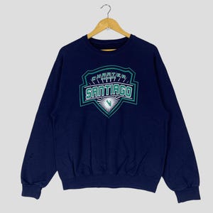 Vintage Y2K Charta Santiago Sweatshirt Santiago Crewneck Santiago Pullover Pullover Santiago Print Logo Größe Medium