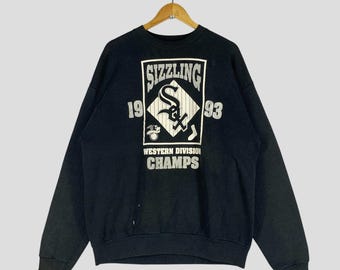 Vintage 90s Chicago White Sox Sweatshirt, Sizzling Champs MLB Pullover (XL)