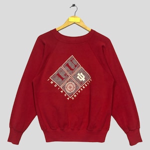 Vintage 1980s Indiana University Sweatshirt Indiana Crewneck Indiana Hoosiers 80s Sweater Indiana Hoosiers Logo Size Medium