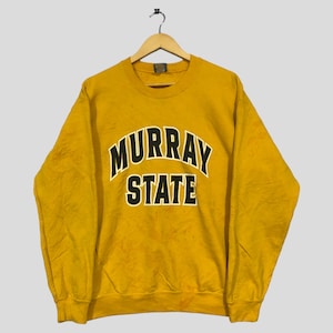 Vintage Murray State University Sweatshirt MSU Sweatshirt Kentucky Sweatshirt  Murray College Sweatshirt Yellow Size Medium