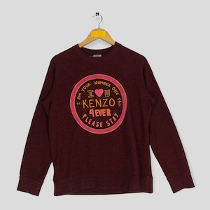 Vintage Kenzo Paris Sweatshirt Large Kenzo Paris I LOVE U Spell Out Sweater Kenzo Paris Jumper Kenzo Jeans Crewneck Size M