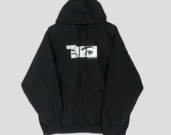 Brandy Melville "I Meet You In New York" Black Hoodie - XXL Vintage Cotton