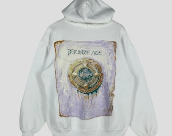 Vintage Bronze Age Hoodie: 90s Skate Surf Sweatshirt (size Large