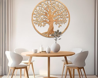 木製の生命の木の壁飾り：ポプラ合板アート - Etsy 日本