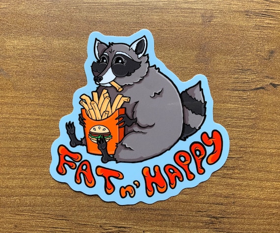 Sleepy raccoon' Sticker