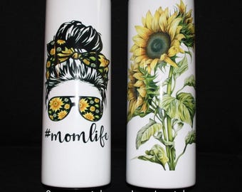 Mom Life Sunflower 20oz tumbler