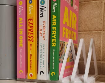Kitchen Book Organiser | 6 Slot Cookbook Holder | Countertop Kitchen Storage for Cookbooks & Notebooks