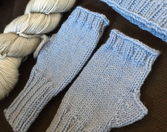 Fingerless Mitts And Ear Warmer Set