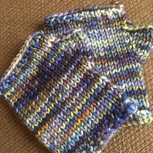 Child Fingerless Mitts Blues