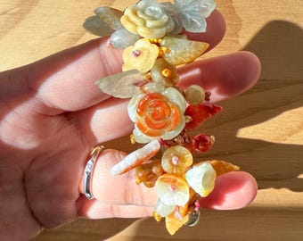 Handgefertigtes Jade Armband - Ahorn Rose