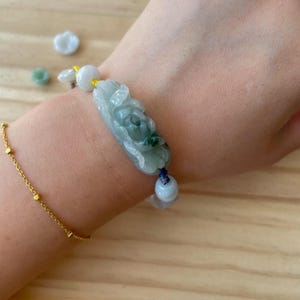 Handmade Jade Bracelet - Serene Blossom