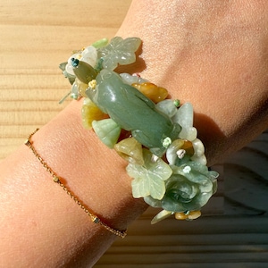 Handmade Jade Bracelet - Bunny and the Blossoms
