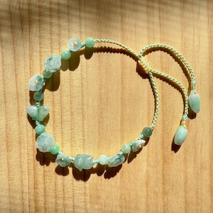 Braccialetto di giada fatto a mano - Sunrise Garden