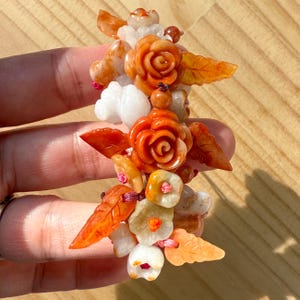 Handmade Jade Bracelet - Autumn Roses