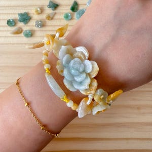 Handmade Jade Bracelet - Blossom Glow