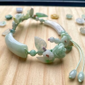 Handmade Jade Bracelet - Morning Garden