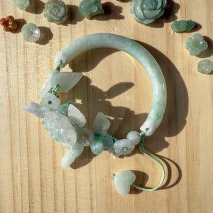 Bracciale in giada fatto a mano - Dewdrop Garden