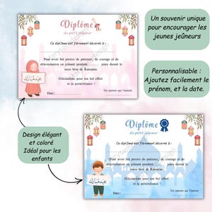 Little Faster Diploma, Druckbares Ramadan-Zertifikat, Geschenk für muslimisches Kind, Anpassbares PDF, muslimisches Geschenk, Kindergeschenk, Eid