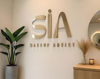 Custom Mirror Acrylic Sign| Mirror Acrylic Name Sign| Wedding Welcome Sign| Gold Mirror Wall Decor| Personalized Name Sign| Mirror Logo Sign