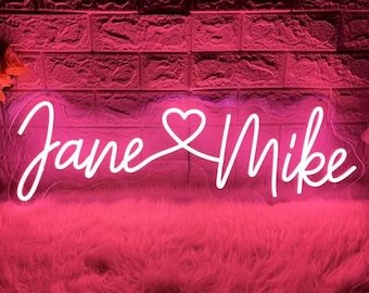 Custom Neon Sign | Wedding sign | Customized Gifts | Wedding welcome sign | Name Neon sign | Welcome sign | Neon sign bar | Anniversary sign