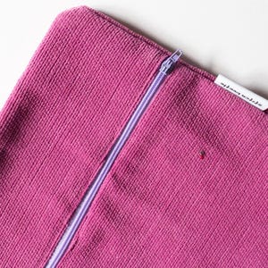 Project Bag for Cross Stitch with Pink Chenille Fabric, Cross Stitch Bags, Upcycled Project Bag